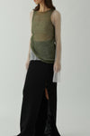 SWAYING/KNIT Slightly Transparent Mohair 2 Piece Set (with Bra) SW22AW1T25 White/Green PS52